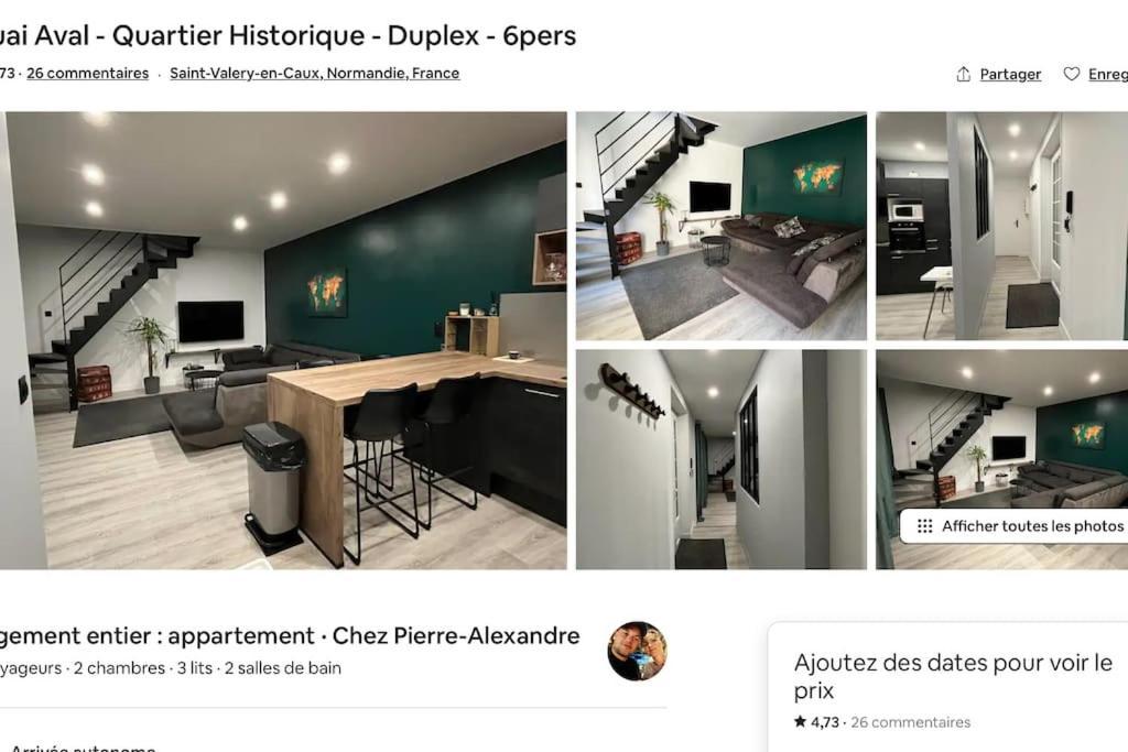 Quartier Historique Duplex 6Pers Leilighet Saint-Valery-en-Caux Eksteriør bilde
